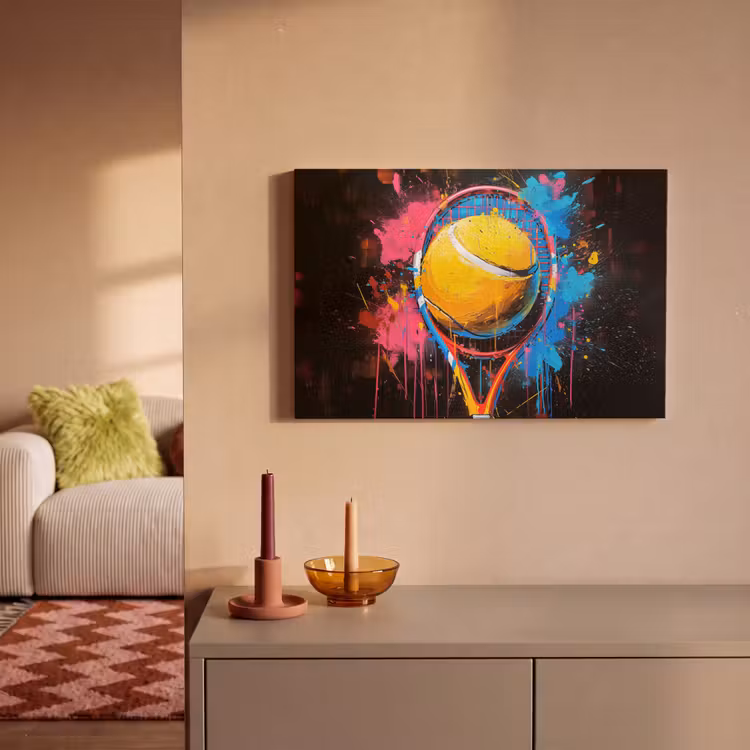 Canvas schilderij - Graffiti - Tennis - Sport - Racket — 2