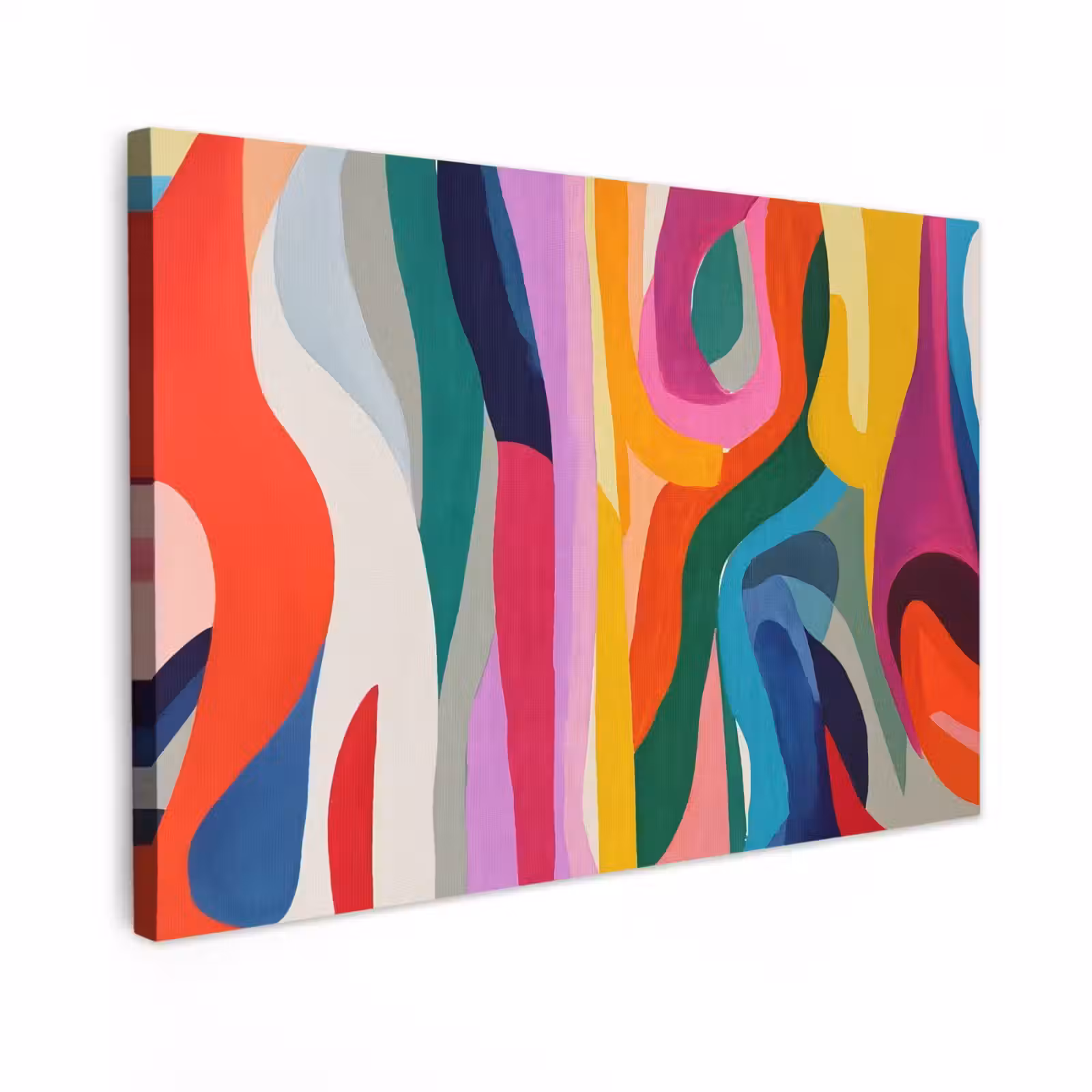 Canvas schilderij - Abstract - Kleurrijk - Golven - Lijnen — 1