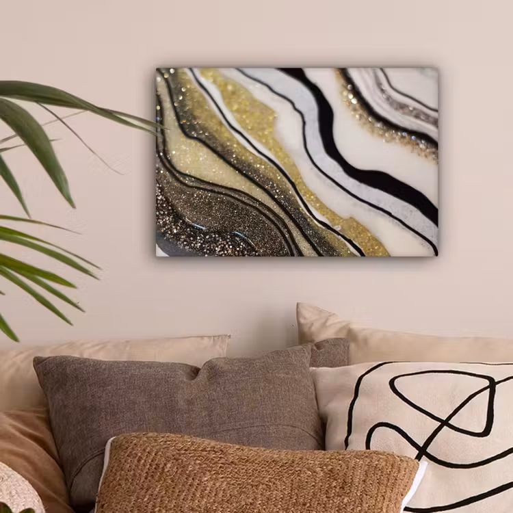 Canvas schilderij - Edelsteen - Abstract - Marmer - Natuur — 2