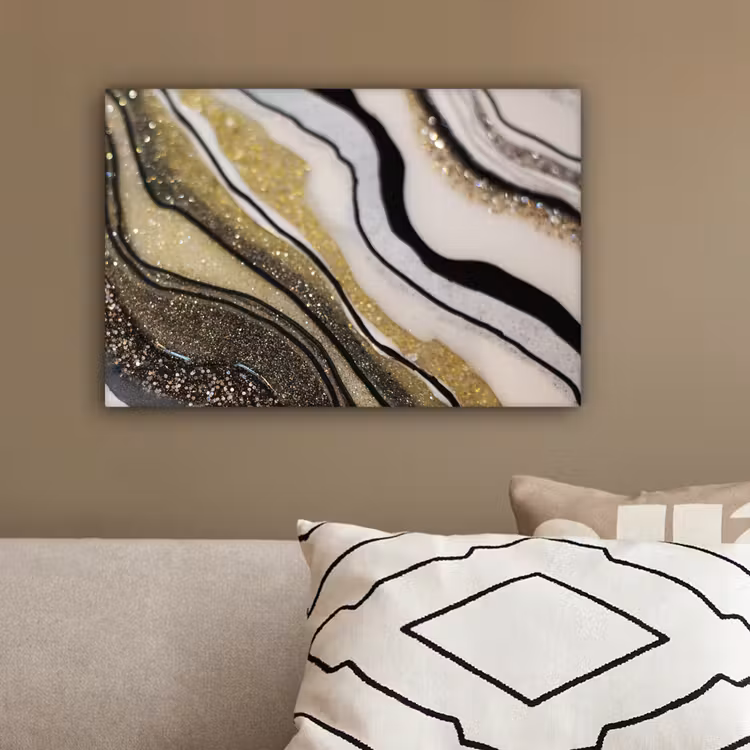 Canvas schilderij - Edelsteen - Abstract - Marmer - Natuur — 3