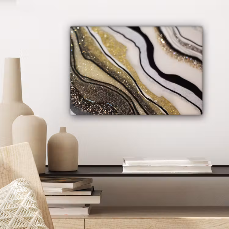 Canvas schilderij - Edelsteen - Abstract - Marmer - Natuur — 5