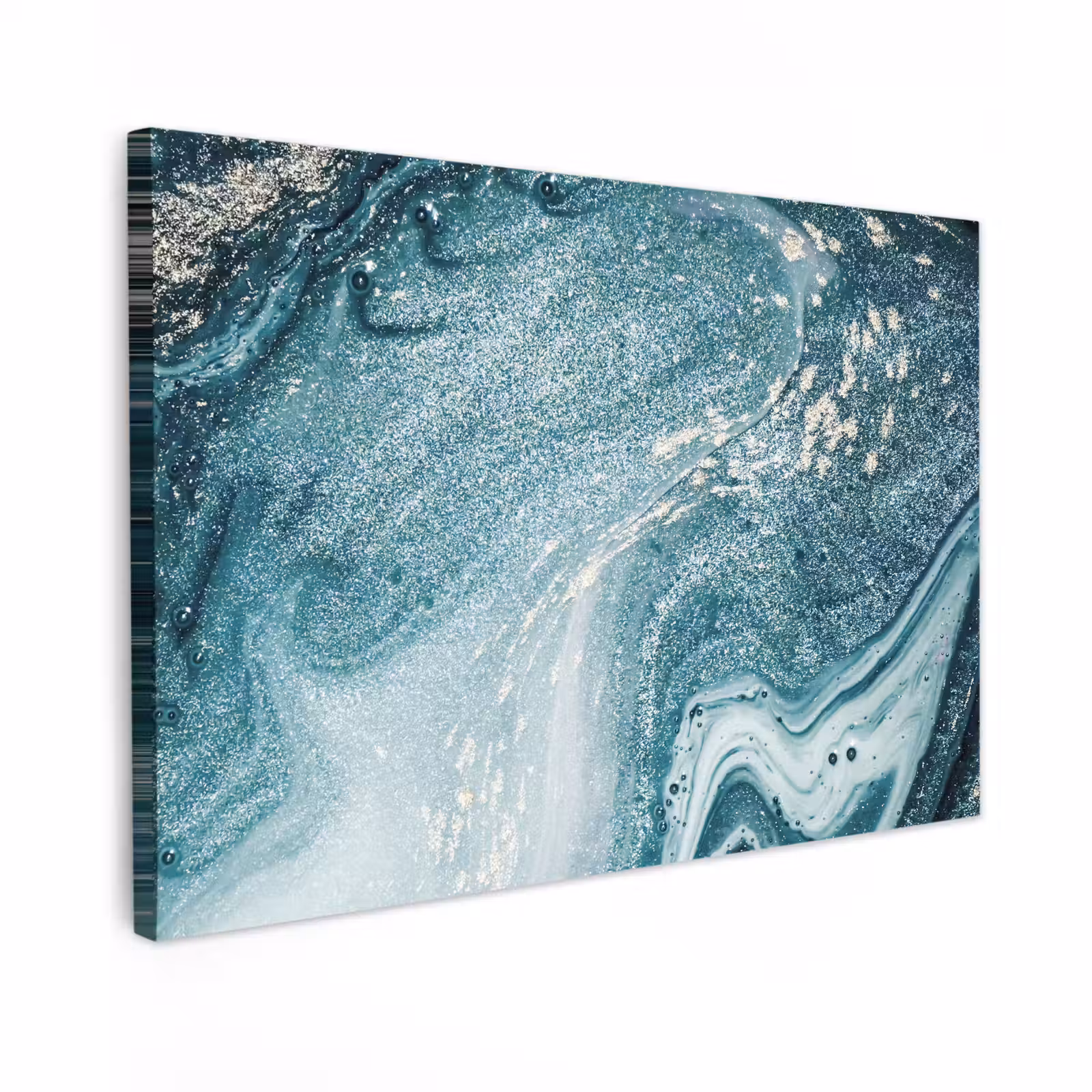 Canvas schilderij - Edelstenen - Blauw - Natuur - Marmer - Abstract — 1