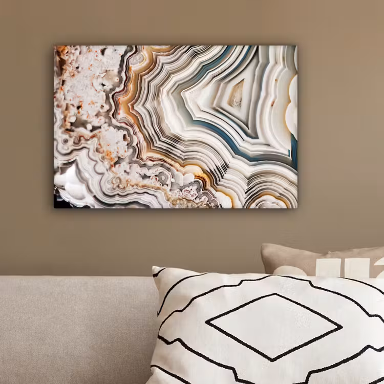 Canvas schilderij - Edelsteen - Marmer - Natuur - Abstract — 3