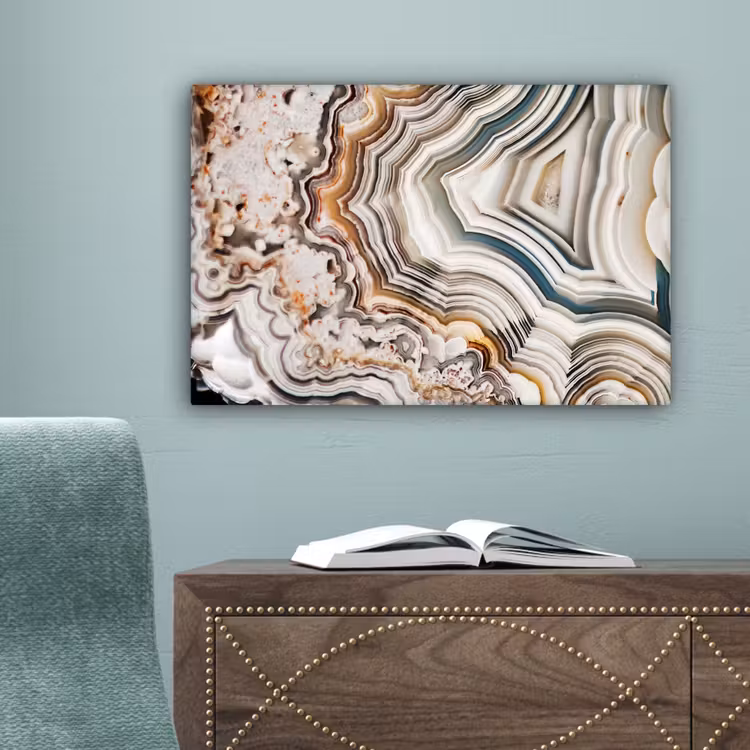 Canvas schilderij - Edelsteen - Marmer - Natuur - Abstract — 4