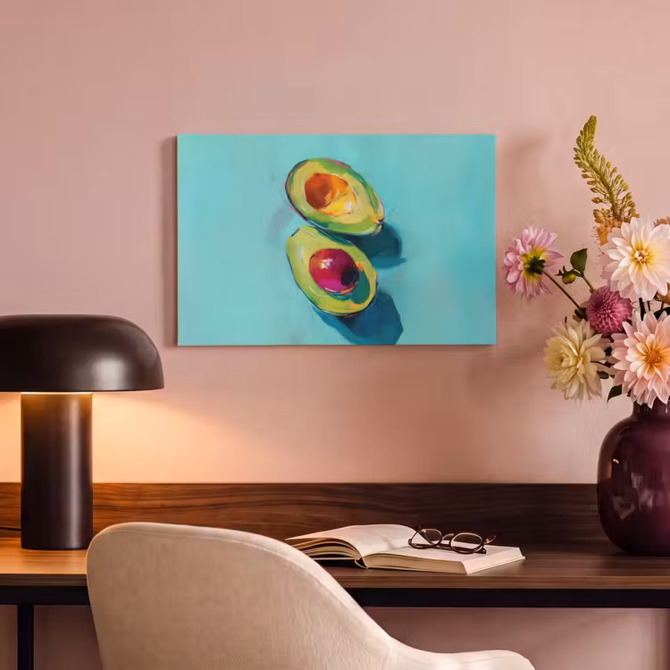 Canvas schilderij - Avocado - Groen - Pit - Schaduw — 4