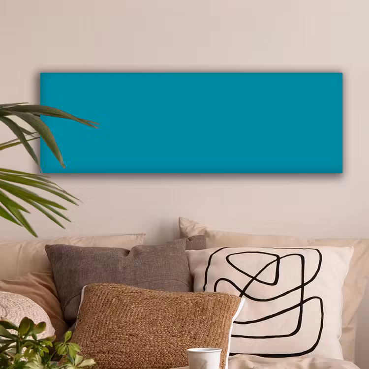 Canvas schilderij - Blauw - Effen kleur — 2