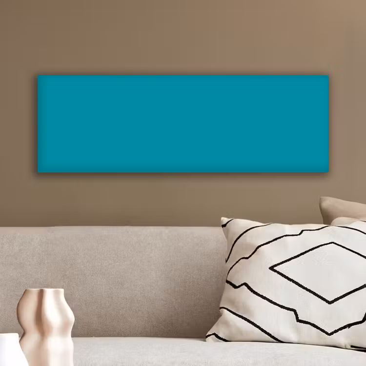 Canvas schilderij - Blauw - Effen kleur — 3