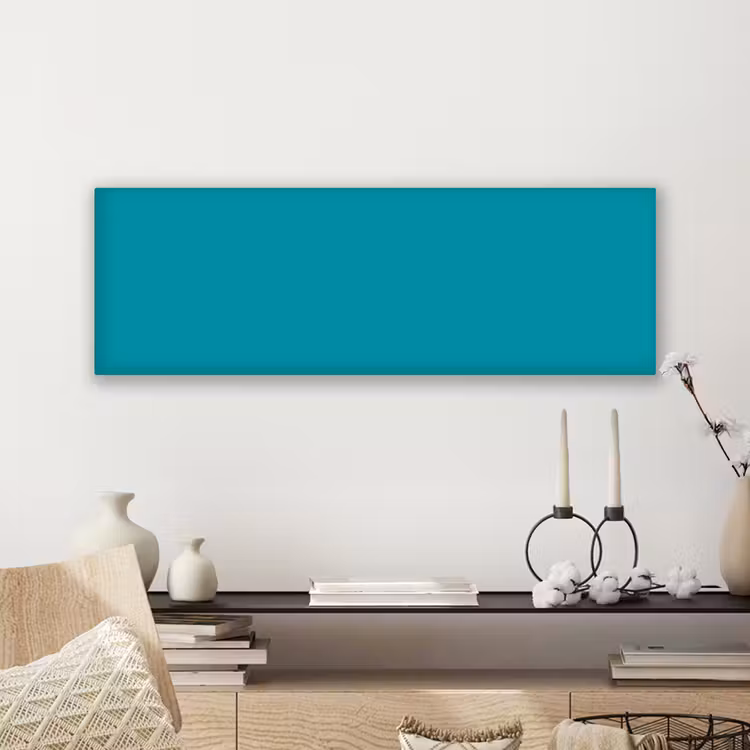 Canvas schilderij - Blauw - Effen kleur — 5