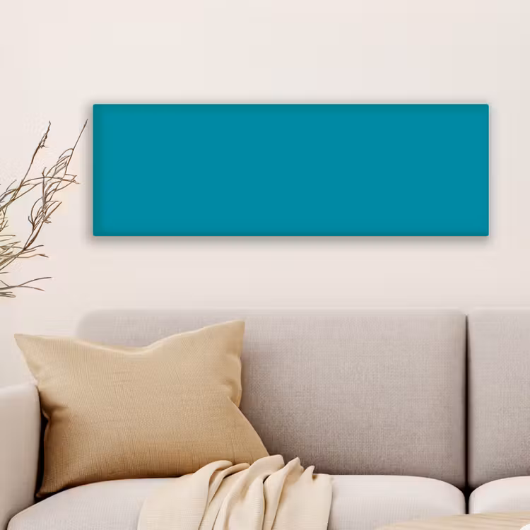 Canvas schilderij - Blauw - Effen kleur — 6
