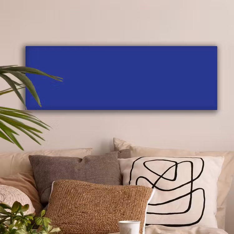 Canvas schilderij - Blauw - Effen kleur - Donkerblauw — 2