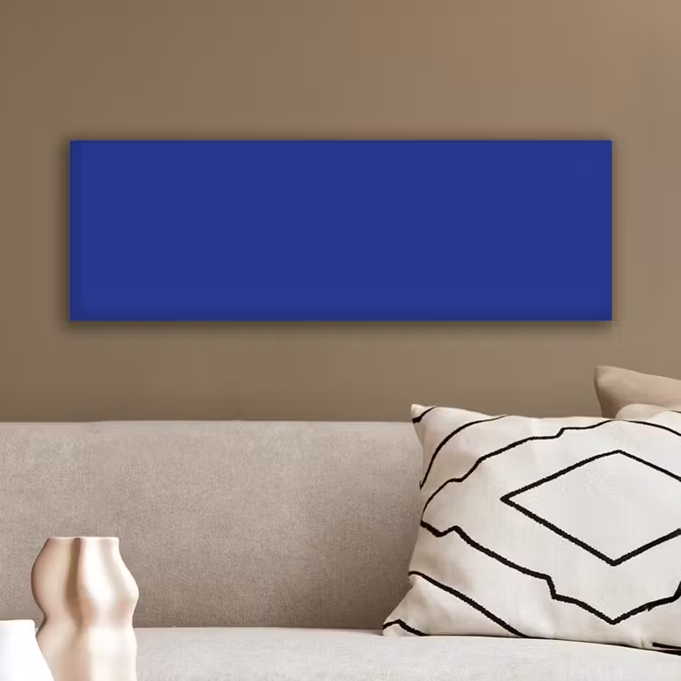 Canvas schilderij - Blauw - Effen kleur - Donkerblauw — 3