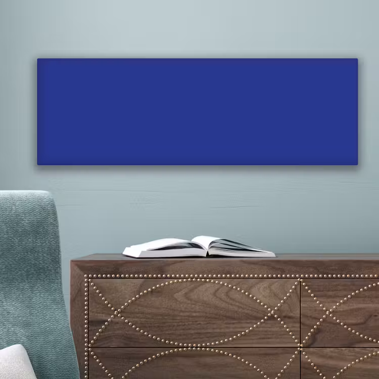 Canvas schilderij - Blauw - Effen kleur - Donkerblauw — 4