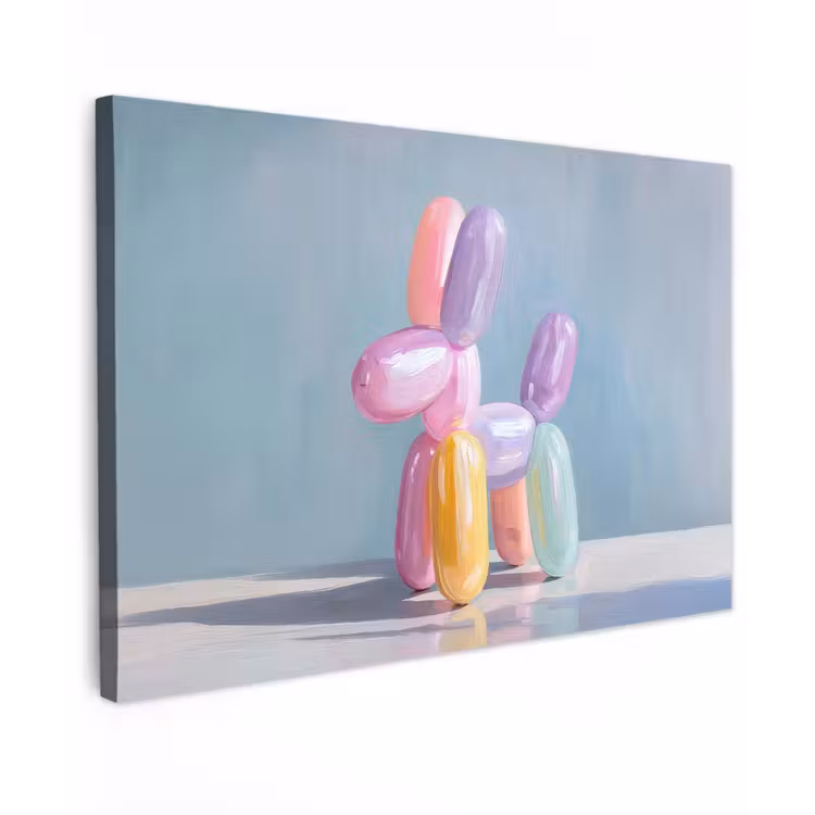 Canvas schilderij - Dier - Ballon - Pasteltinten - Glanzend — 1