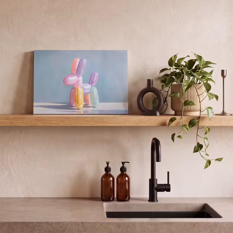Canvas schilderij - Dier - Ballon - Pasteltinten - Glanzend — 3
