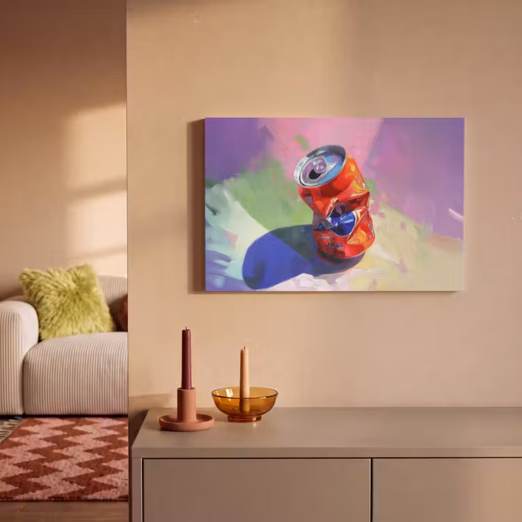 Canvas schilderij - Frisdrank - Blik - Paars — 2