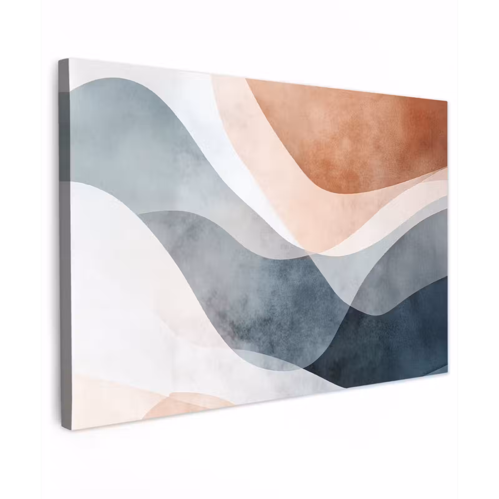 Canvas schilderij - Abstract - Golven - Blauw — 1