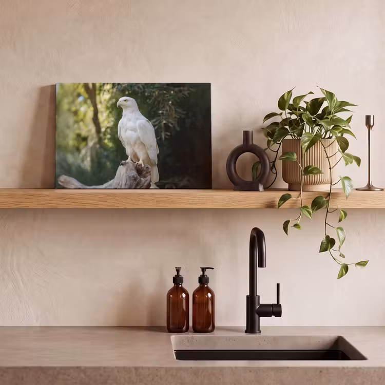 Canvas schilderij - Arend - Hout - Wit - Planten — 3