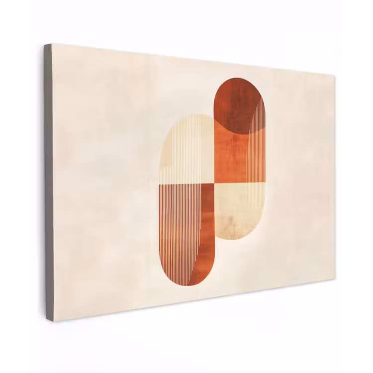 Canvas schilderij - Bogen - Beige - Vormen — 1