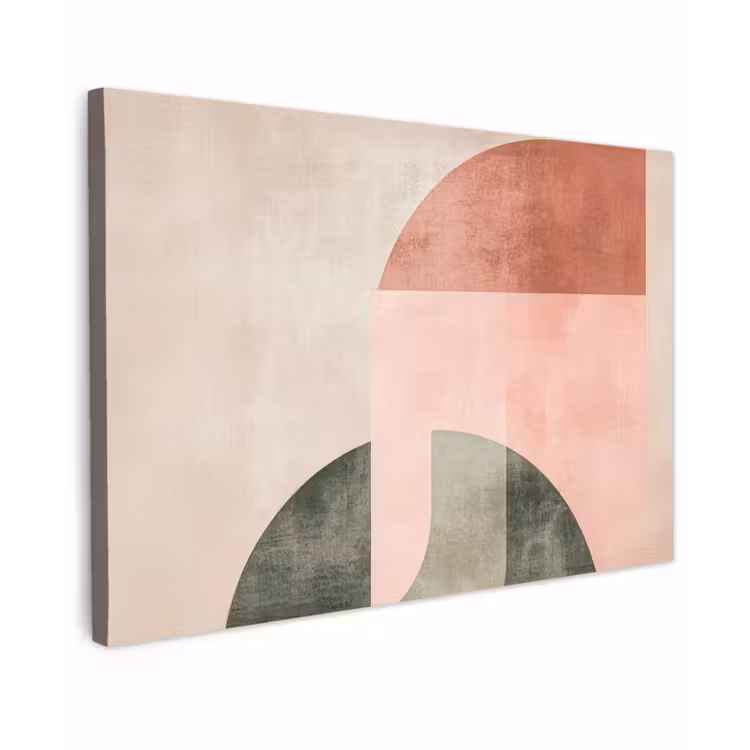 Canvas schilderij - Cirkel - Abstract - Roze — 1