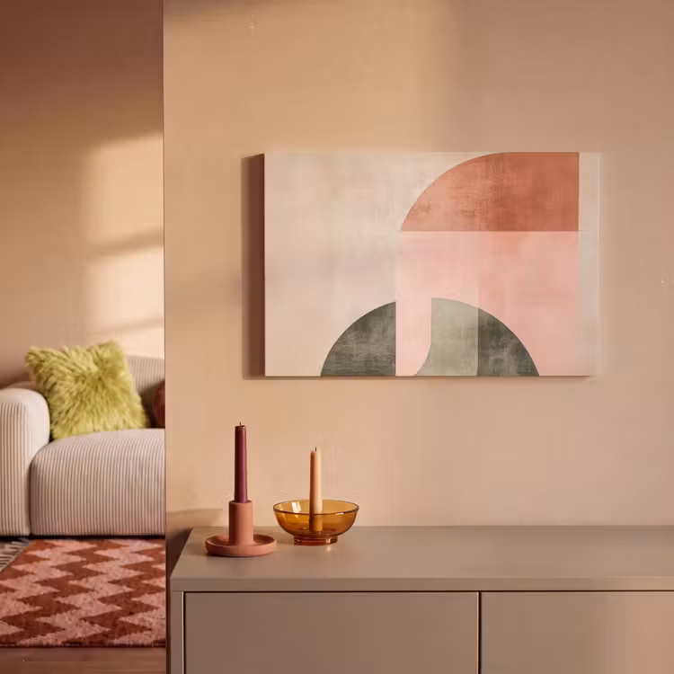 Canvas schilderij - Cirkel - Abstract - Roze — 2