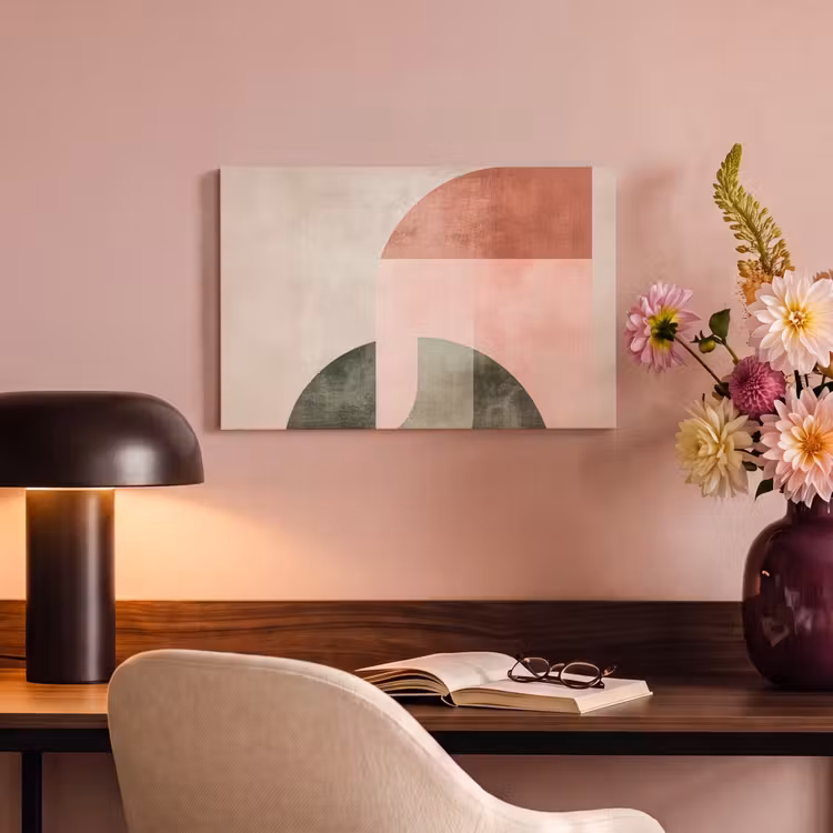 Canvas schilderij - Cirkel - Abstract - Roze — 4