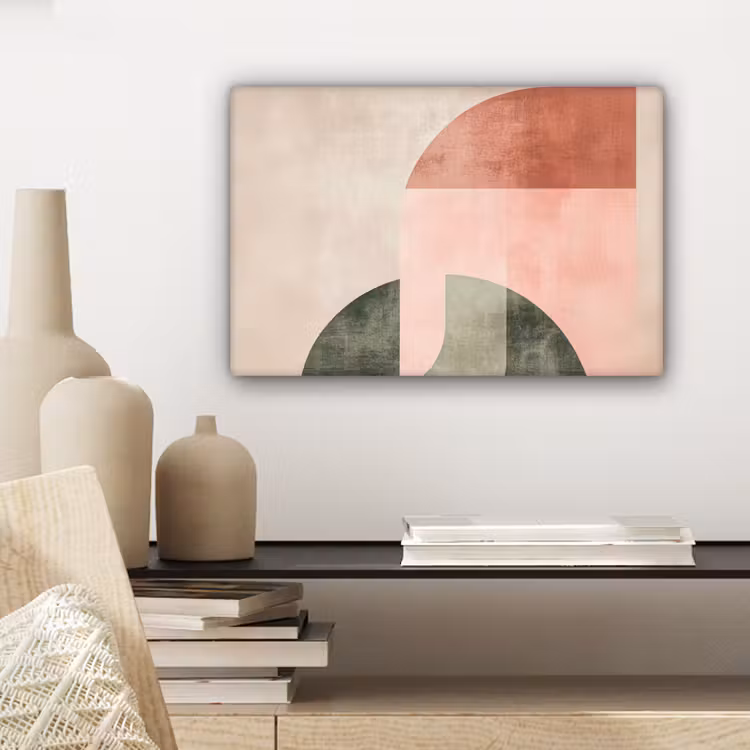 Canvas schilderij - Cirkel - Abstract - Roze — 5