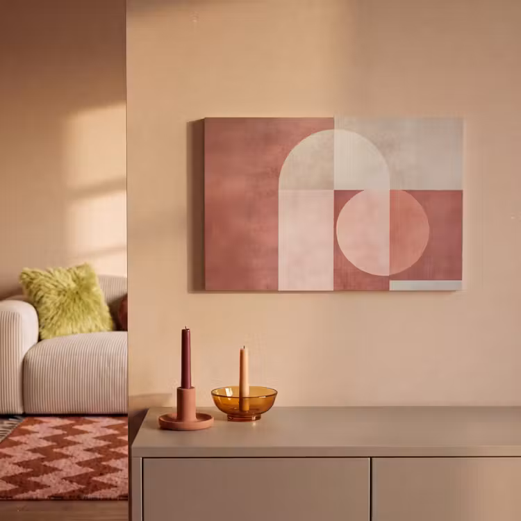 Canvas schilderij - Figuren - Abstract - Roze — 2