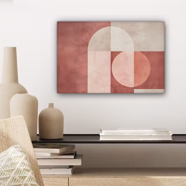 Canvas schilderij - Figuren - Abstract - Roze — 5