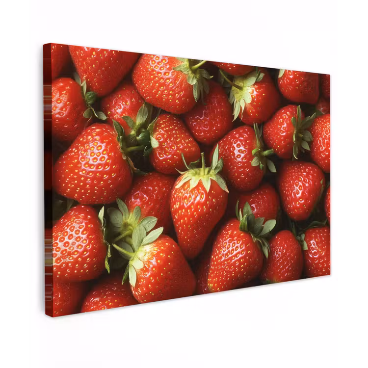 Canvas schilderij - Aardbei - Fruit - Rood — 1