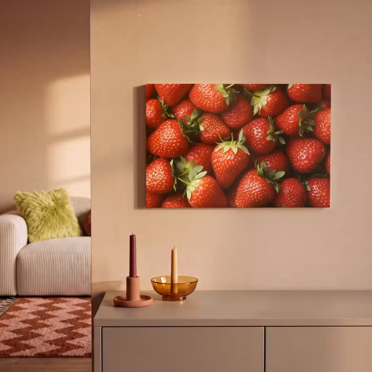 Canvas schilderij - Aardbei - Fruit - Rood — 2
