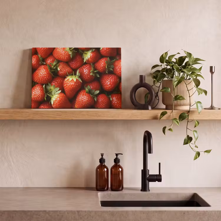 Canvas schilderij - Aardbei - Fruit - Rood — 3