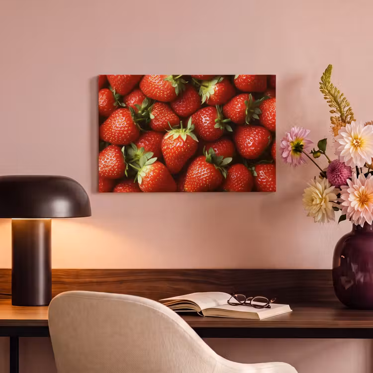 Canvas schilderij - Aardbei - Fruit - Rood — 4