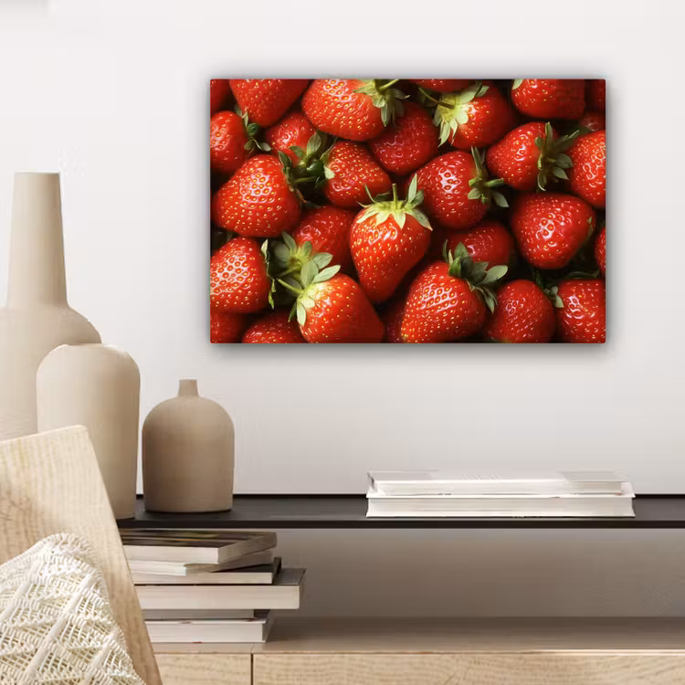 Canvas schilderij - Aardbei - Fruit - Rood — 5