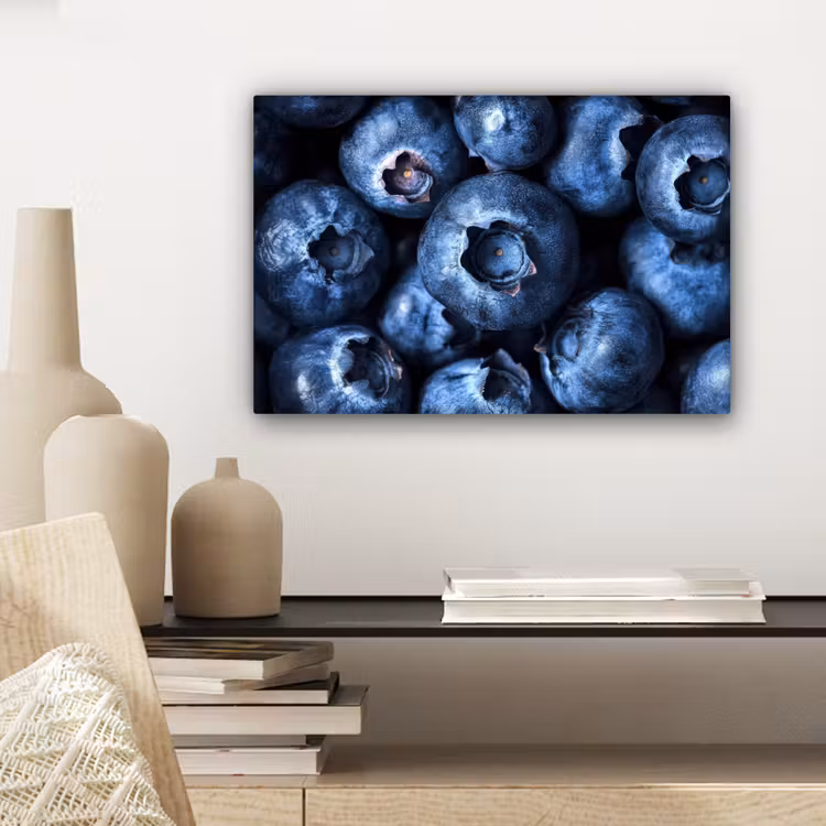 Canvas schilderij - Bessen - Blauw - Fruit — 5