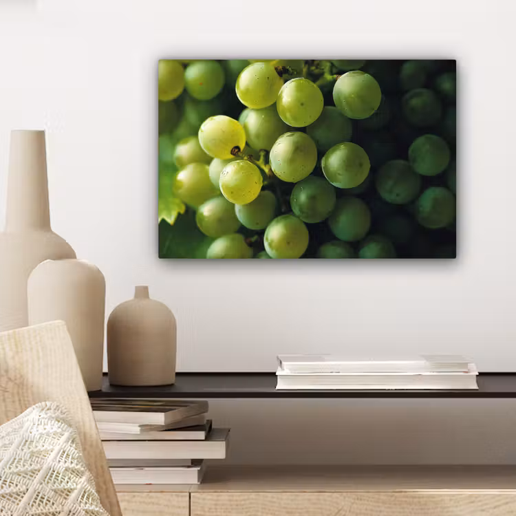 Canvas schilderij - Druiven - Tros - Groen — 5
