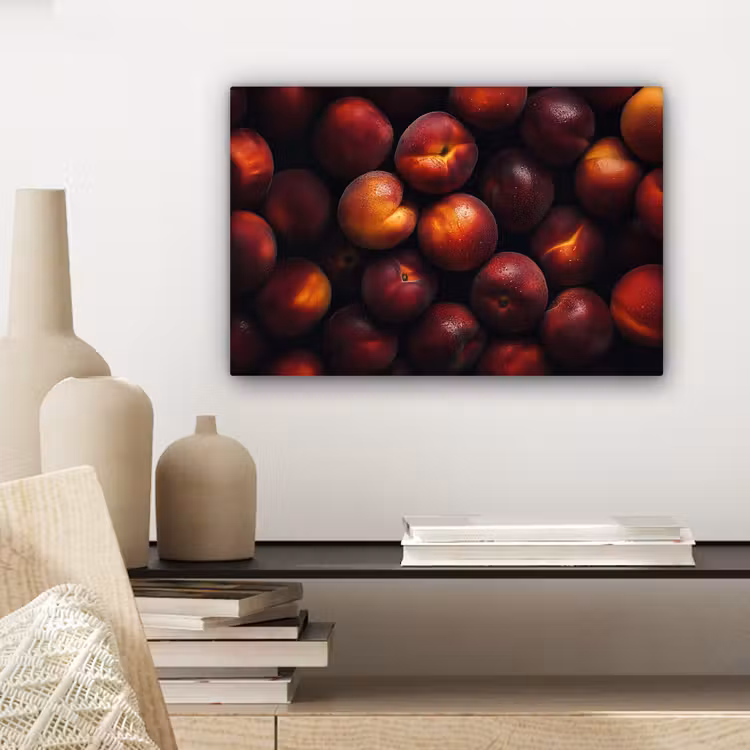 Canvas schilderij - Fruit - Close up - Nectarines — 5