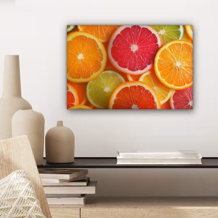 Canvas schilderij - Fruit - Kleurrijk - Close up — 5