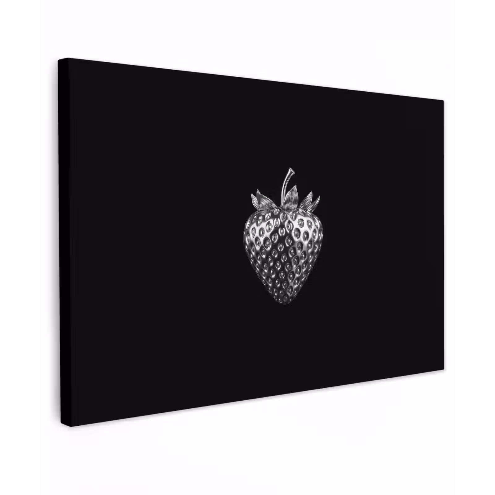 Canvas schilderij - Aardbei - Zaadstructuur - Realistisch — 1