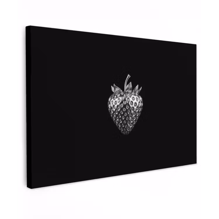 Canvas schilderij - Aardbei - Zaadstructuur - Realistisch — 1