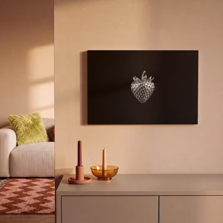 Canvas schilderij - Aardbei - Zaadstructuur - Realistisch — 2