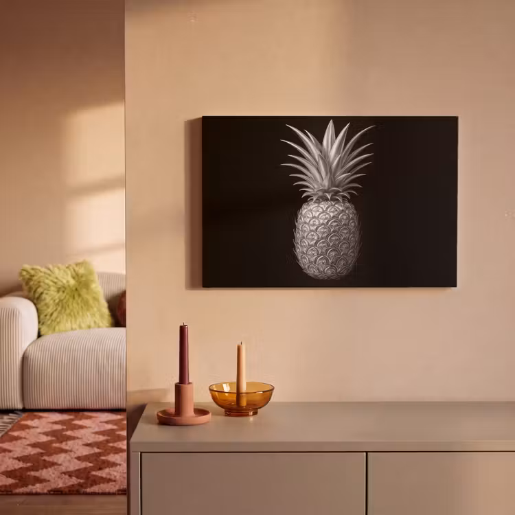Canvas schilderij - Ananas - Gedetailleerd - Bladeren — 2