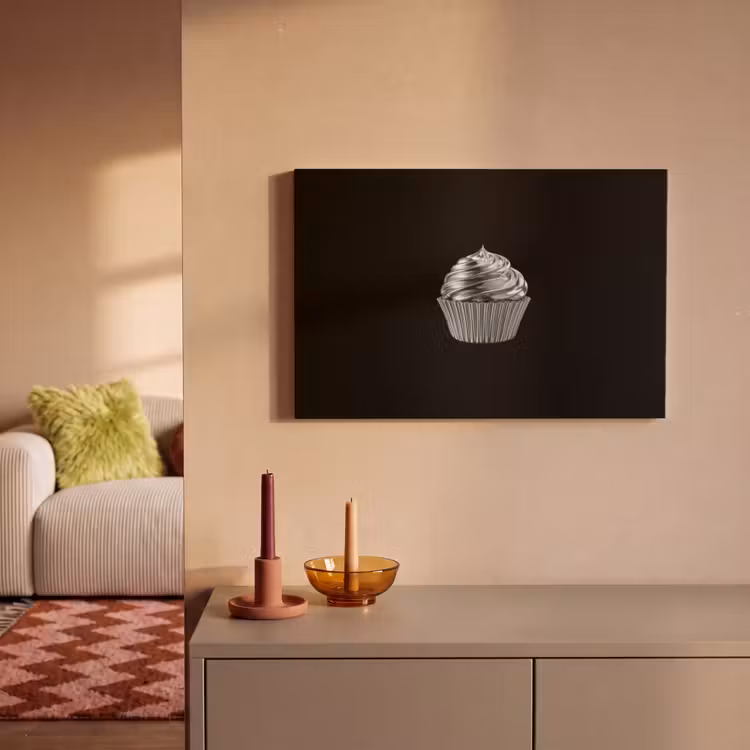 Canvas schilderij - Cupcake - Luxueus - Zilver — 2