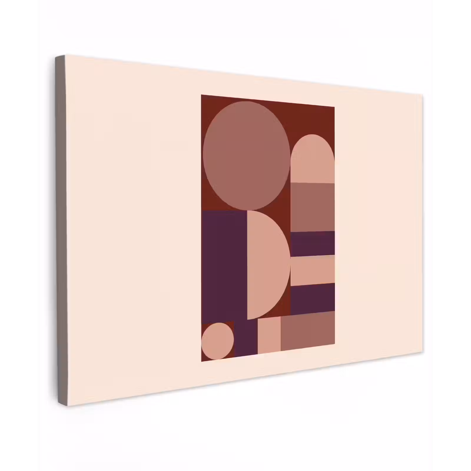 Canvas schilderij - Geometrisch - Cirkels - Rood — 1