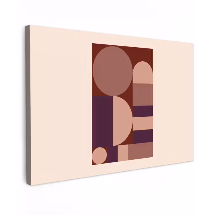 Canvas schilderij - Geometrisch - Cirkels - Rood — 1