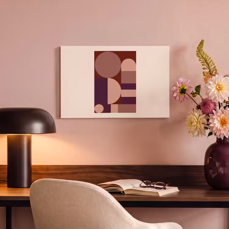 Canvas schilderij - Geometrisch - Cirkels - Rood — 4