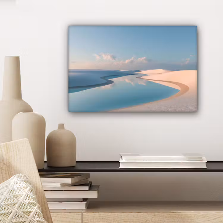 Canvas schilderij - Duinen - Waterplas - Oneindige rust — 5