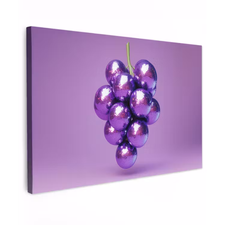 Canvas schilderij - Druif - Disco - Glitter - Paars — 1