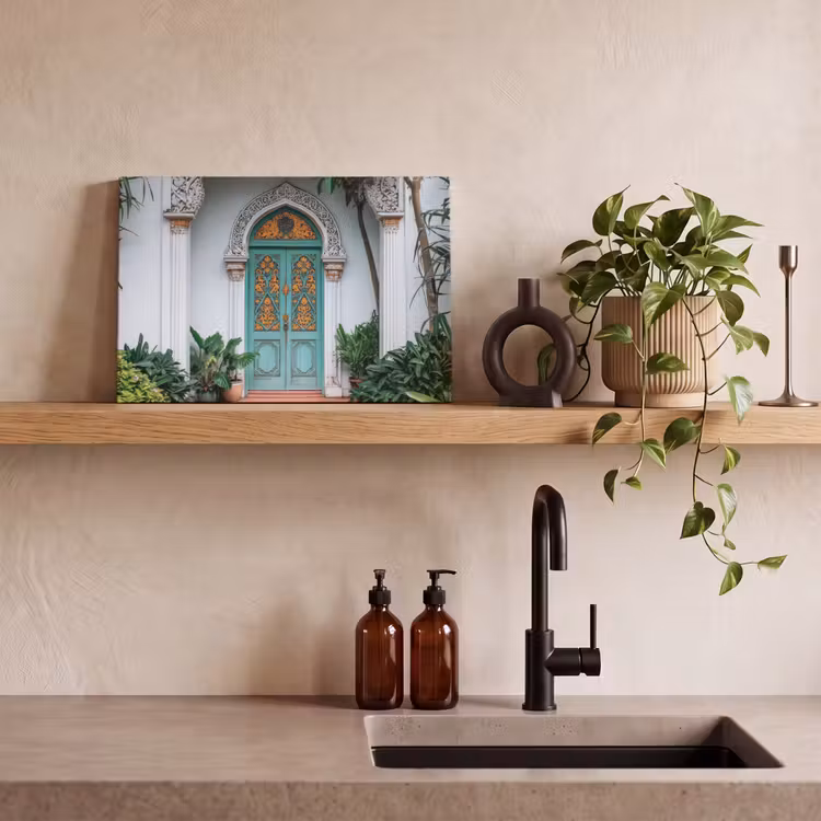 Canvas schilderij - Deur - Patronen - Planten — 3