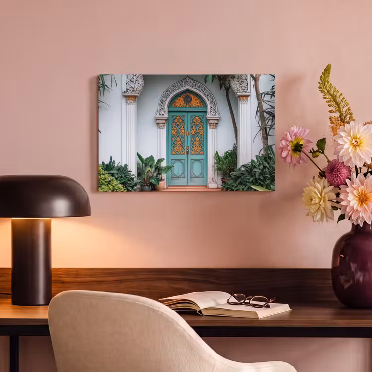 Canvas schilderij - Deur - Patronen - Planten — 4