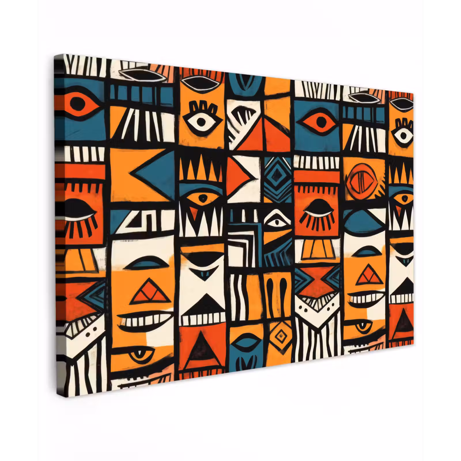 Canvas schilderij - Abstract - Gezichten - Mozaïek — 1